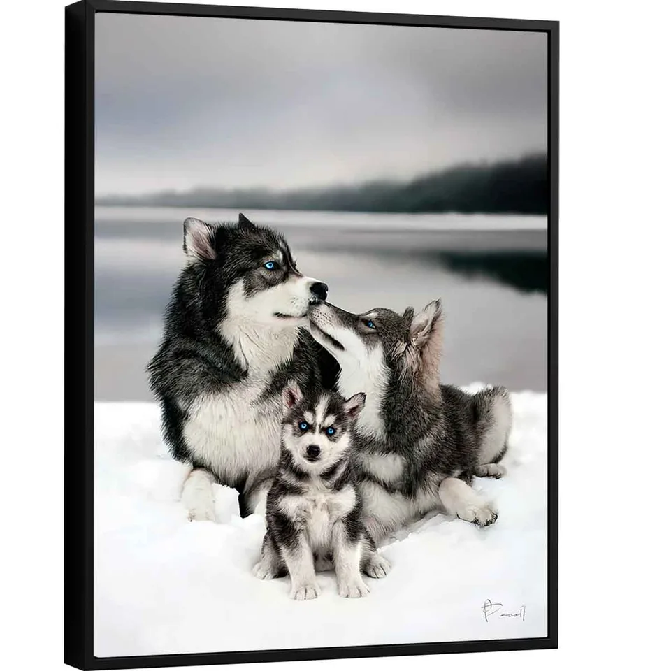 Quadro Família de Lobos - Quadros para Escritório | QuadrosDecorativos.com
