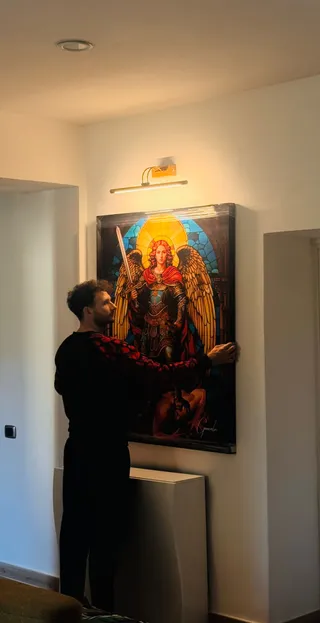 Quadro São Miguel Arcanjo na casa de Giuseppe