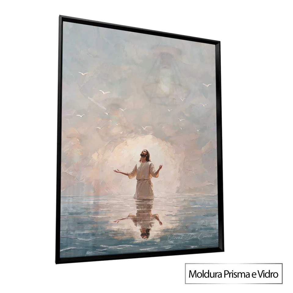 Quadro Cristo na Paz Infinita - Coleção Minimalista