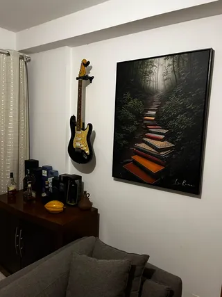 Quadro O Caminho do Conhecimento na casa de Claudio