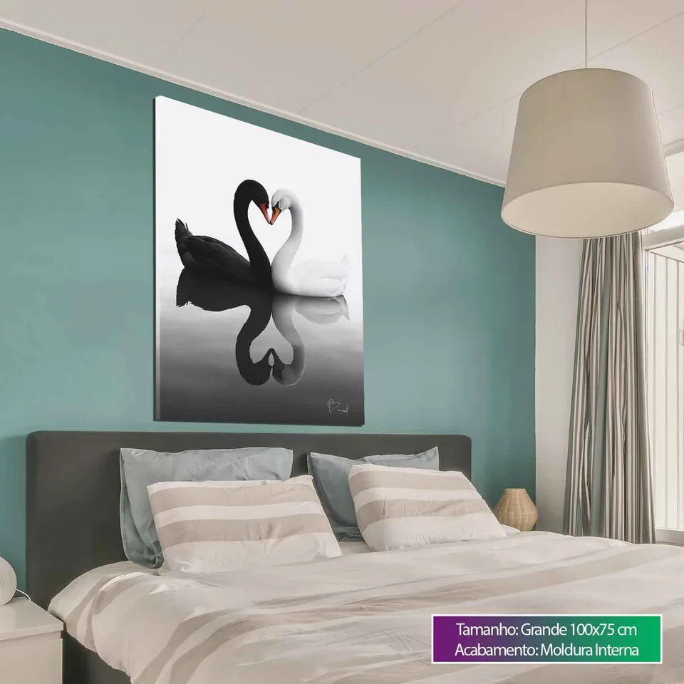 Quadro Cisnes Afetuosos — foto 6