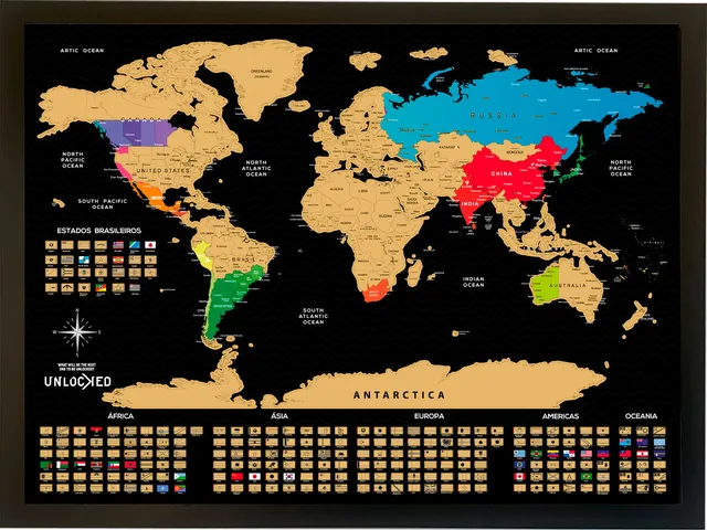 Mapa mundi de raspar