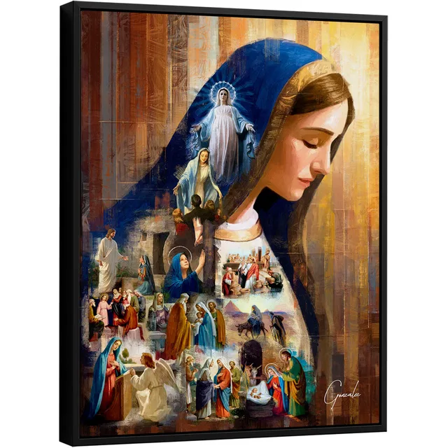 O Legado de Maria: quadro decorativo que une espiritualidade e beleza atemporal