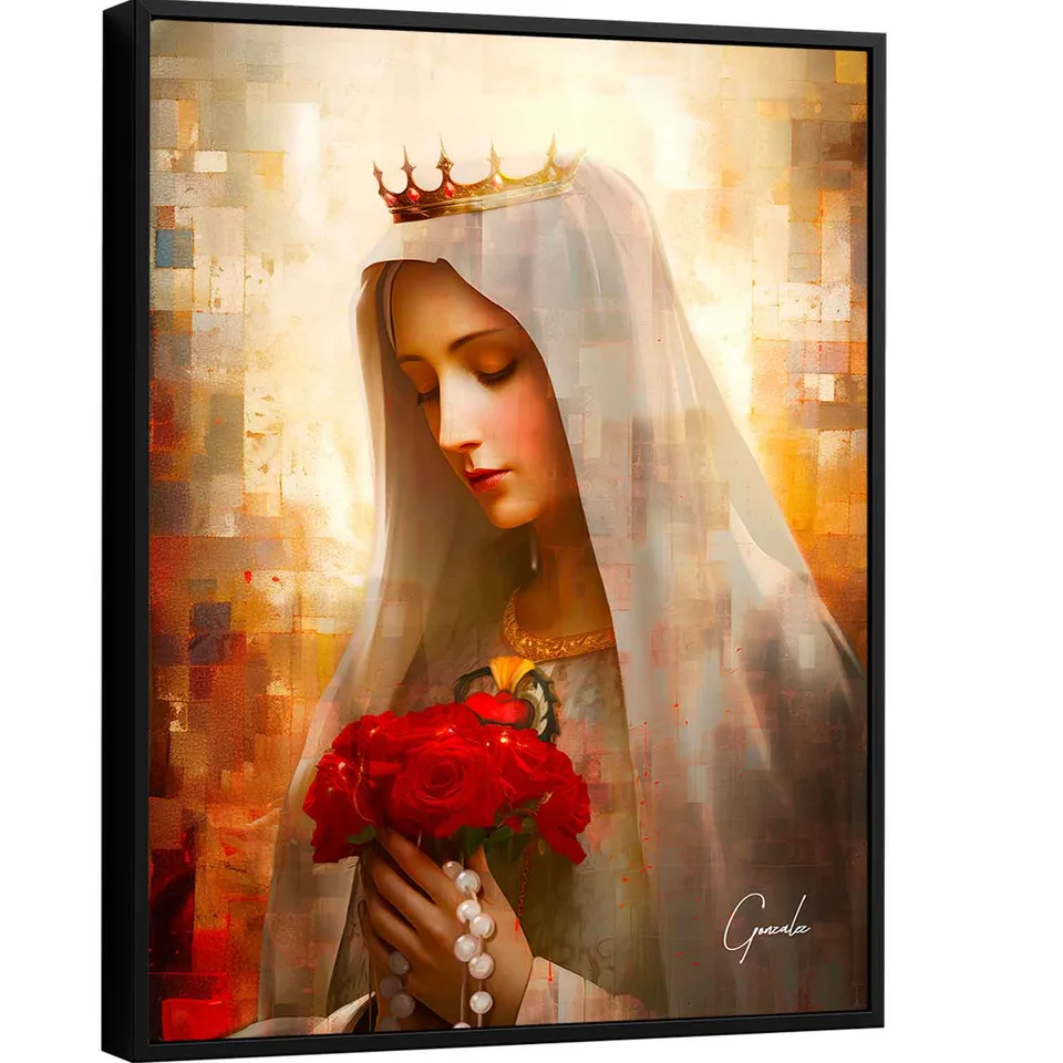 Quadro Nossa Senhora de Fátima Grid Art - Quadros para Quarto | QuadrosDecorativos.com