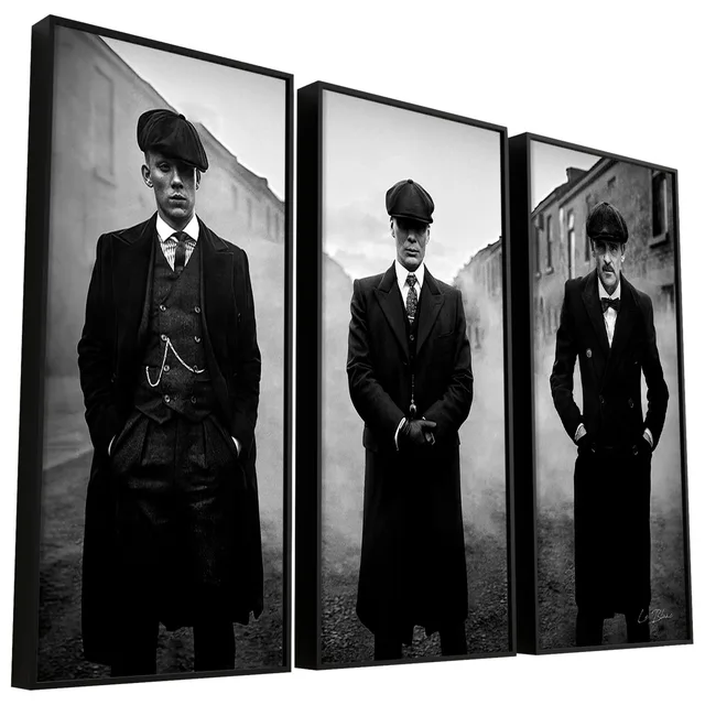 Quadro Trio Peaky Blinders Três Peças
