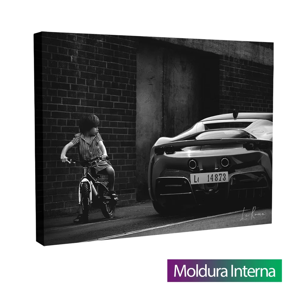 Quadro Tudo Começa com um Sonho — Moldura Interna, Médio 64x48