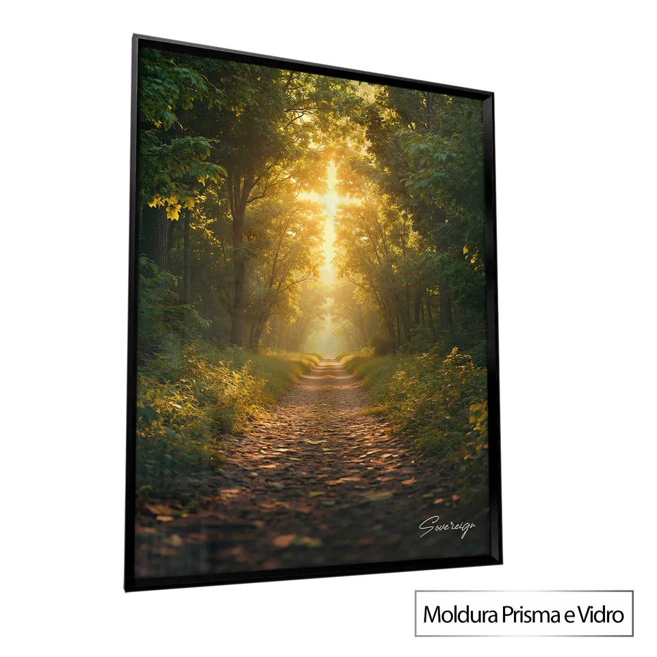 Quadro Caminho de Fé com moldura Prisma e vidro