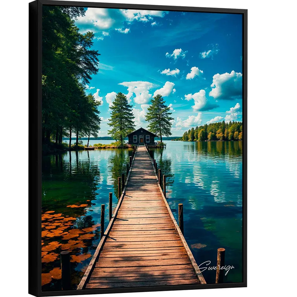 Quadro Casa no Lago