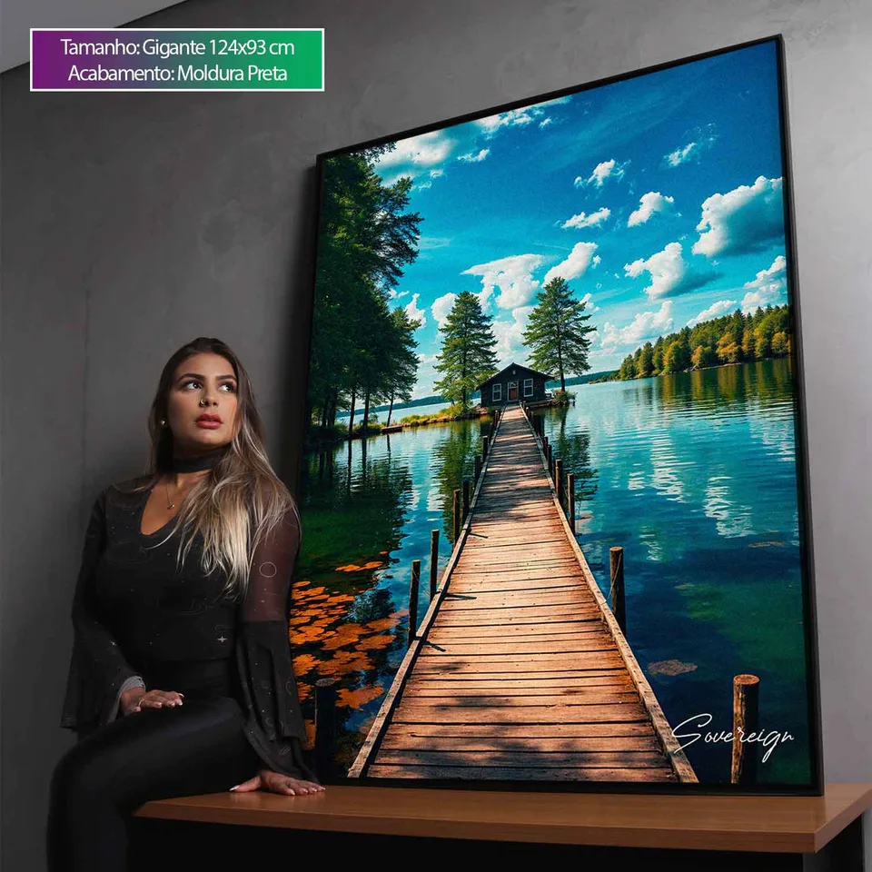 Quadro Casa no Lago para sala, de Sovereign — foto 5
