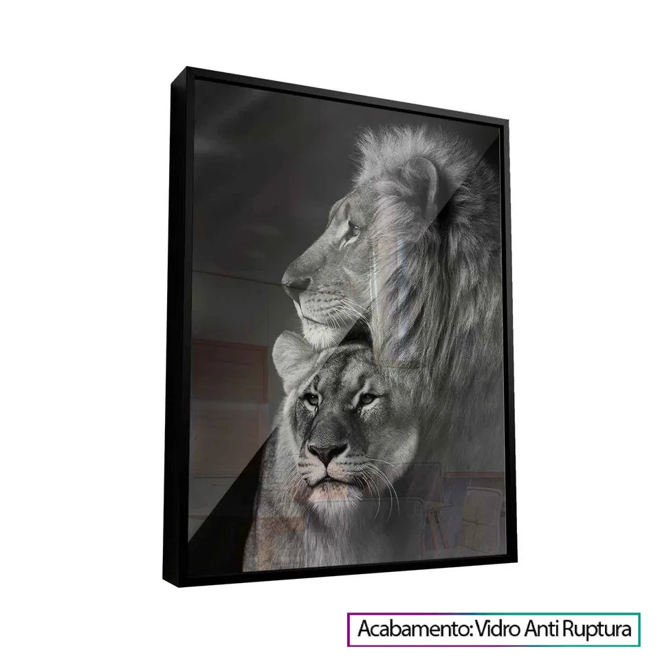 Quadro Casal de Leões, de Benoit — foto 5