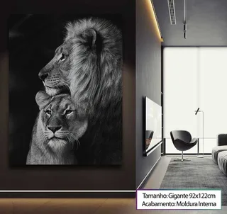 Quadro Casal de Leões, de Benoit — foto 6