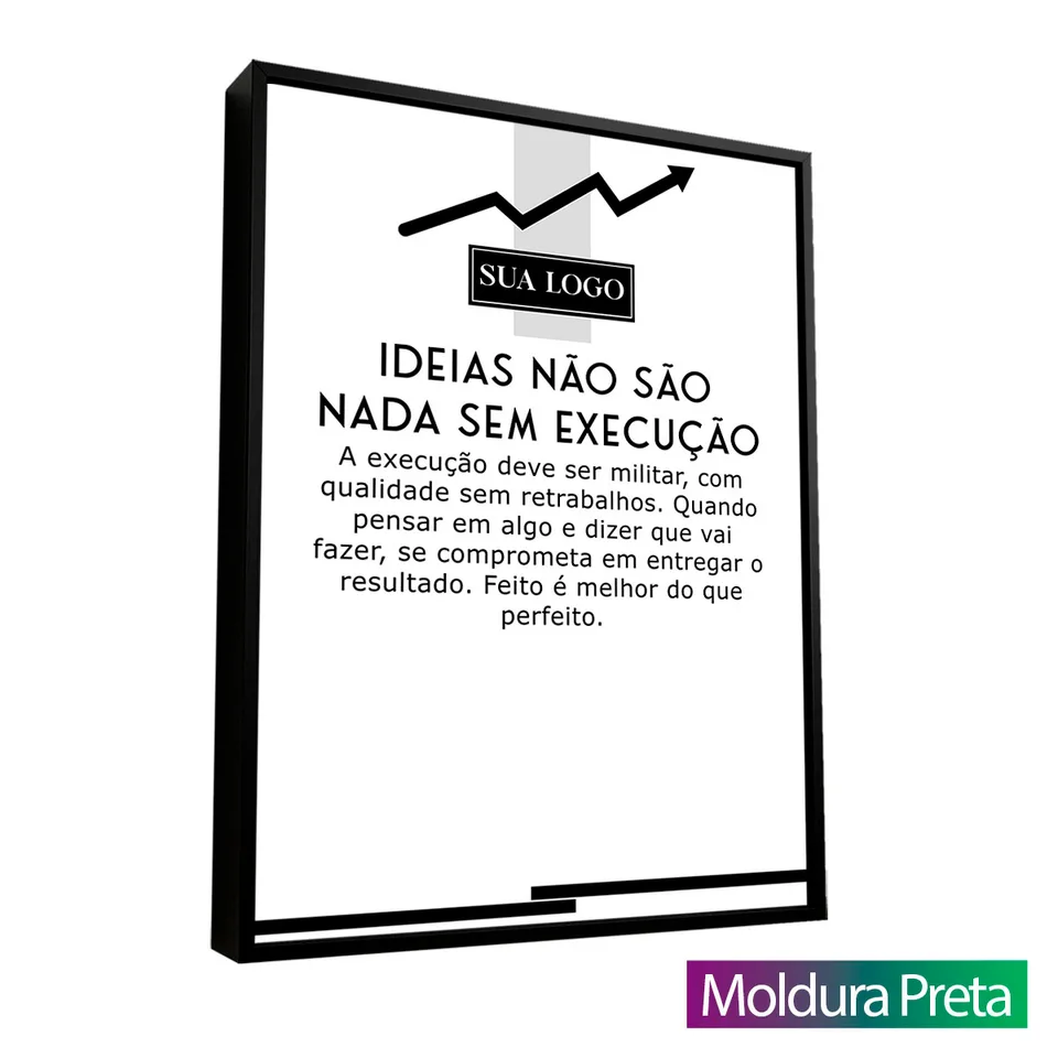 IDEIAS NÃO SÃO NADA SEM EXECUÇÃO 1 – Mockup Mold Preta