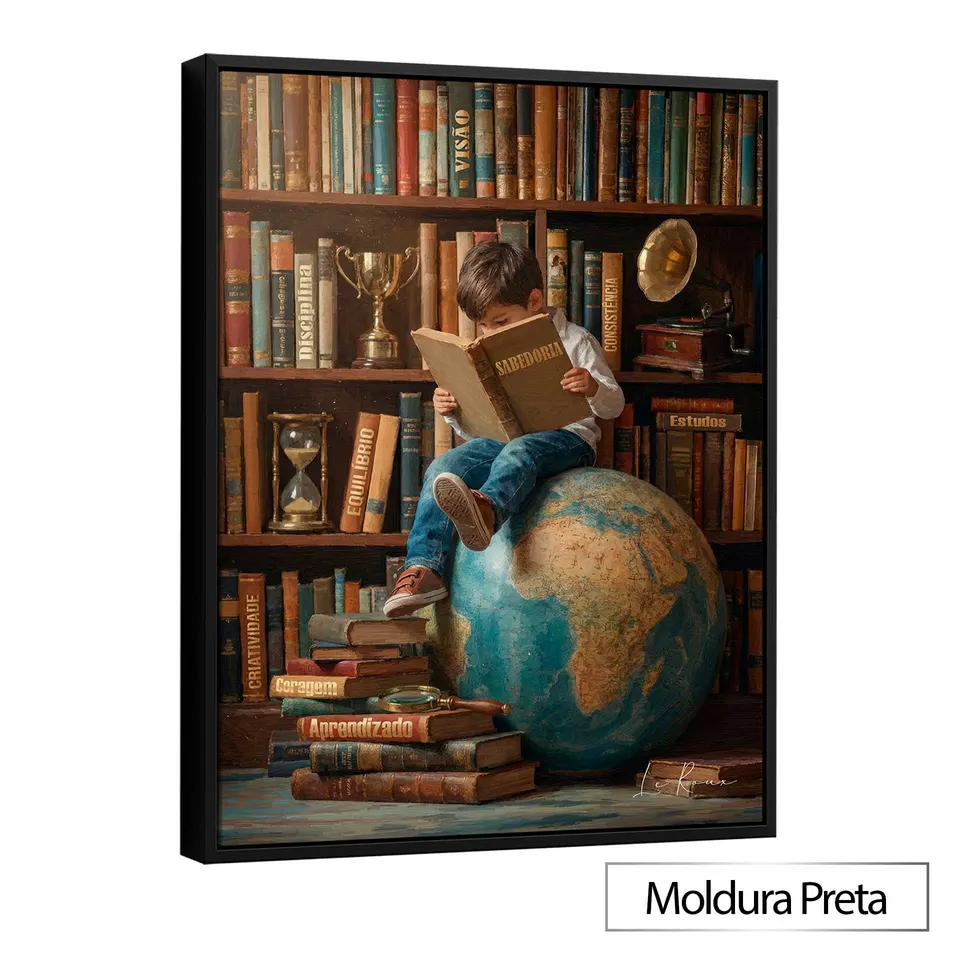 Quadro Um Mundo de Conhecimento