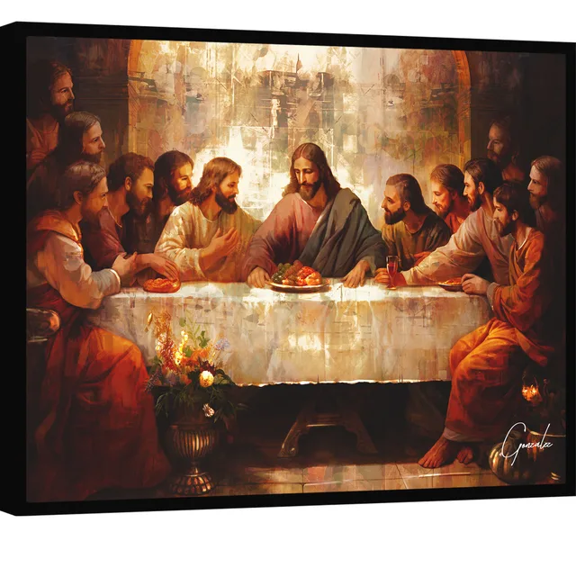 Quadro Santa Ceia Strati D'Arte - Quadros para Cozinha | QuadrosDecorativos.com