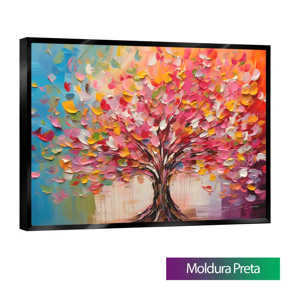 Quadro Árvore Explosão de Cores