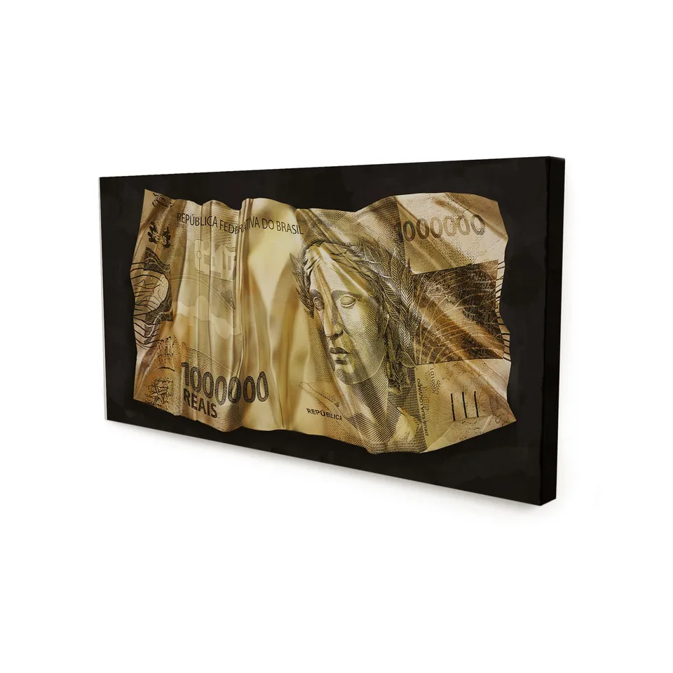 Quadro Minha Nota Dourada — Moldura Interna, Medio 68x34
