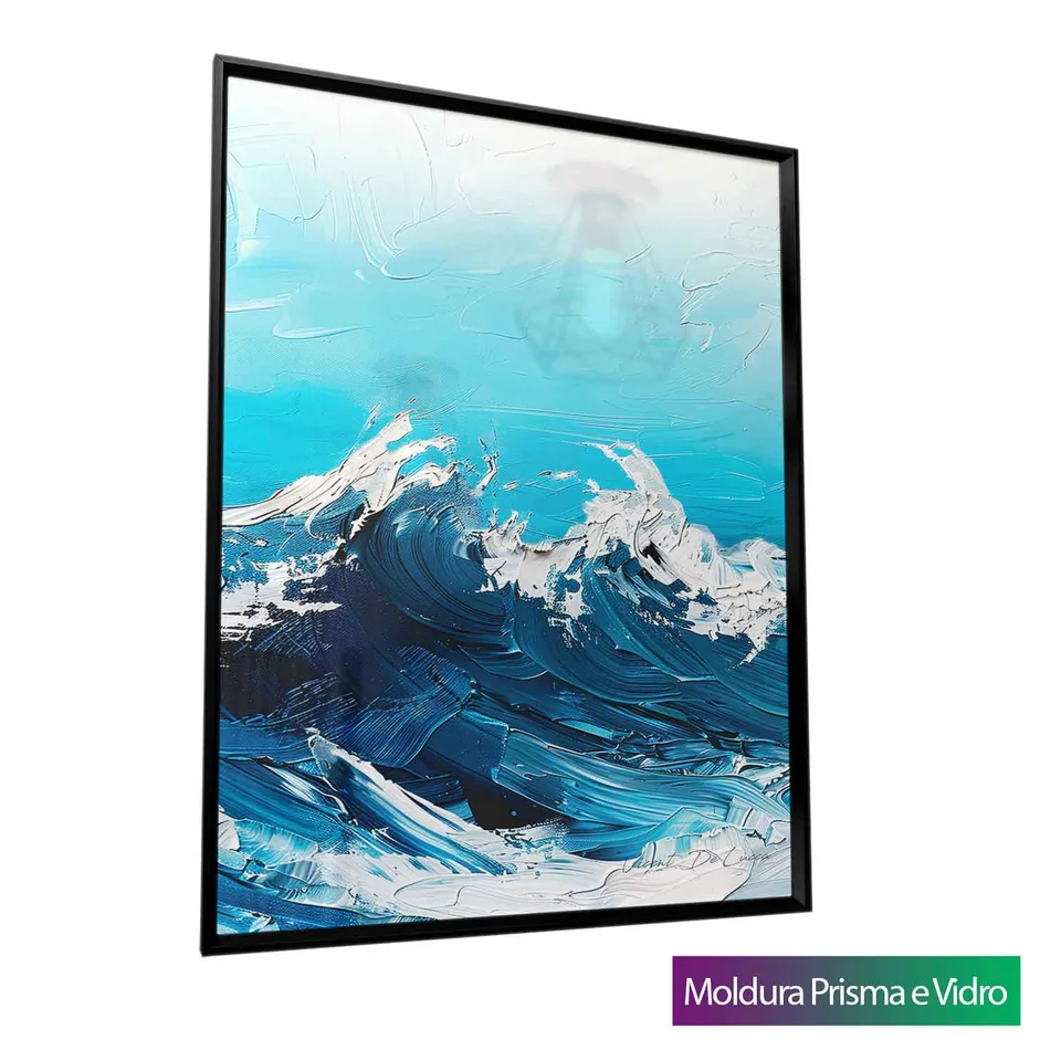 Quadro Abstrato Ondas Turbulentas — foto 11