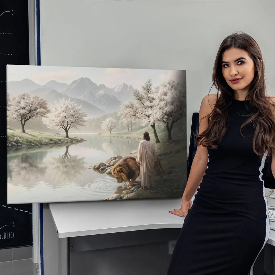 Quadro Jesus e o Leão de Judá - Coleção Minimalista — foto 2