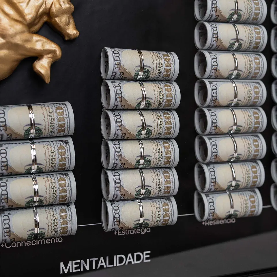 the golden financial chart — full view da peça acabada com 3D