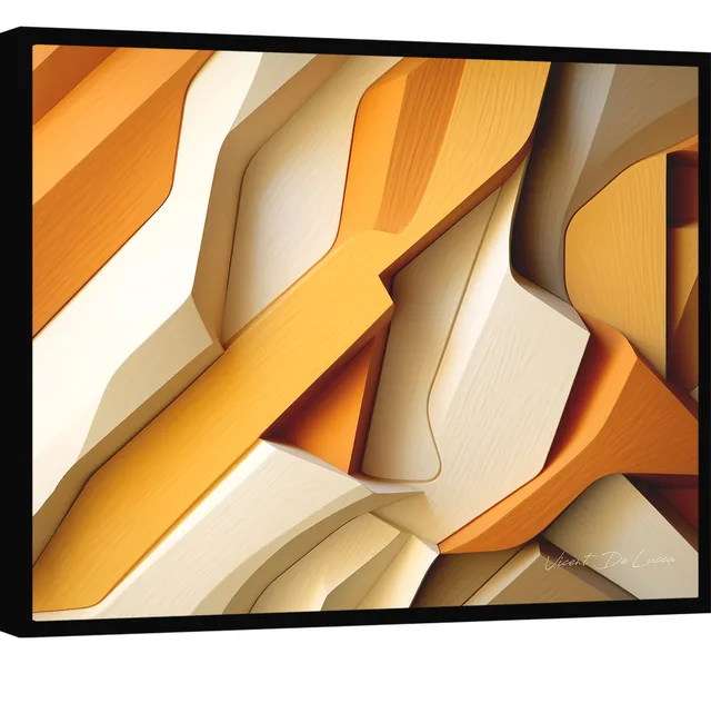 Quadro Abstrato Madeiras Fragmentadas - Quadros Abstratos | QuadrosDecorativos.com