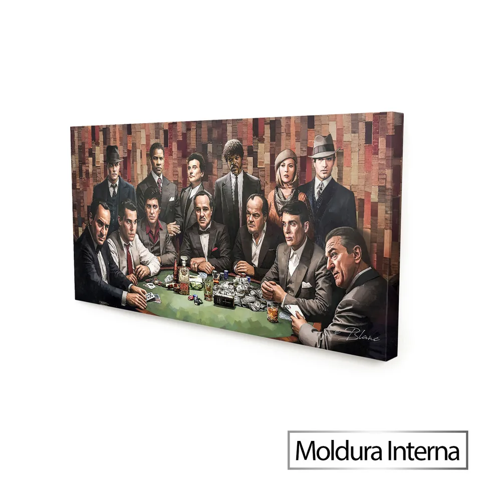 Quadro Clube dos Gangsters LegnArt com moldura interna