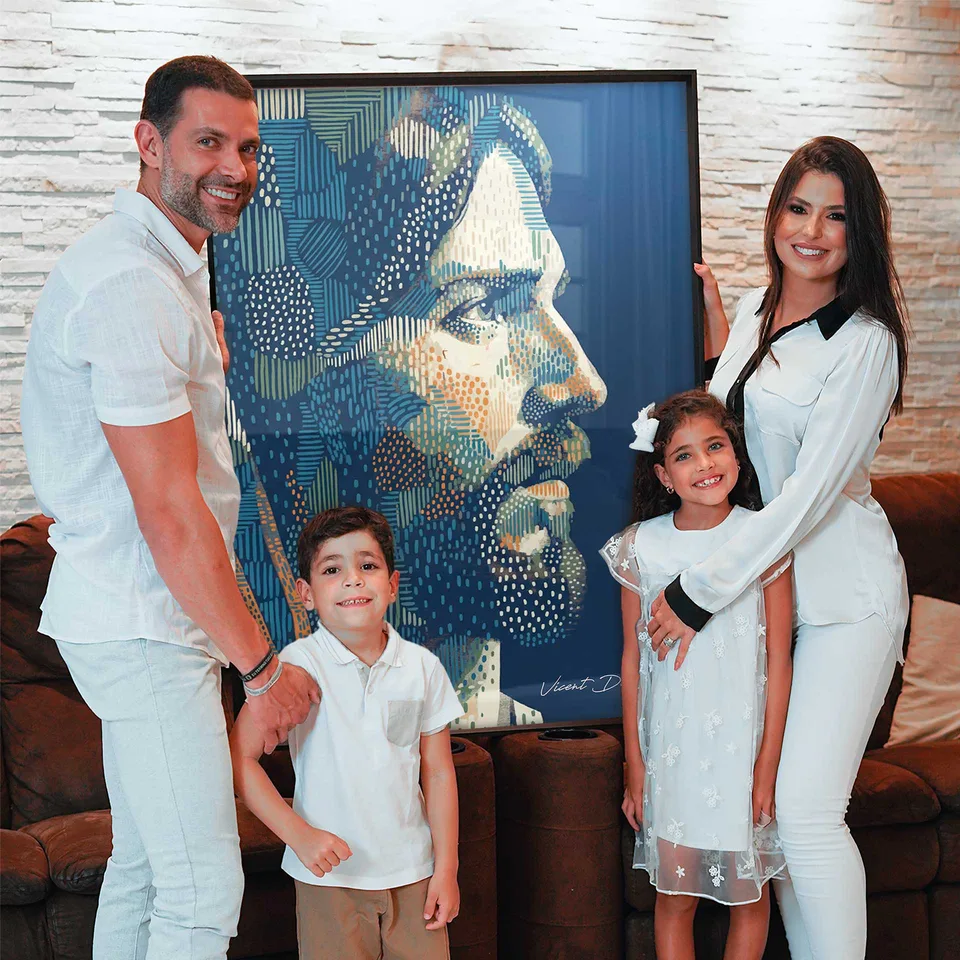 Quadro Cristo em Pontilhart, de Vicent de Lucca — foto 3