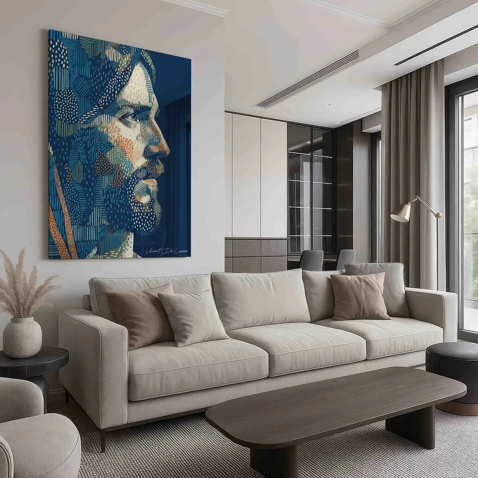 Quadro Cristo em Pontilhart, de Vicent de Lucca — foto 4