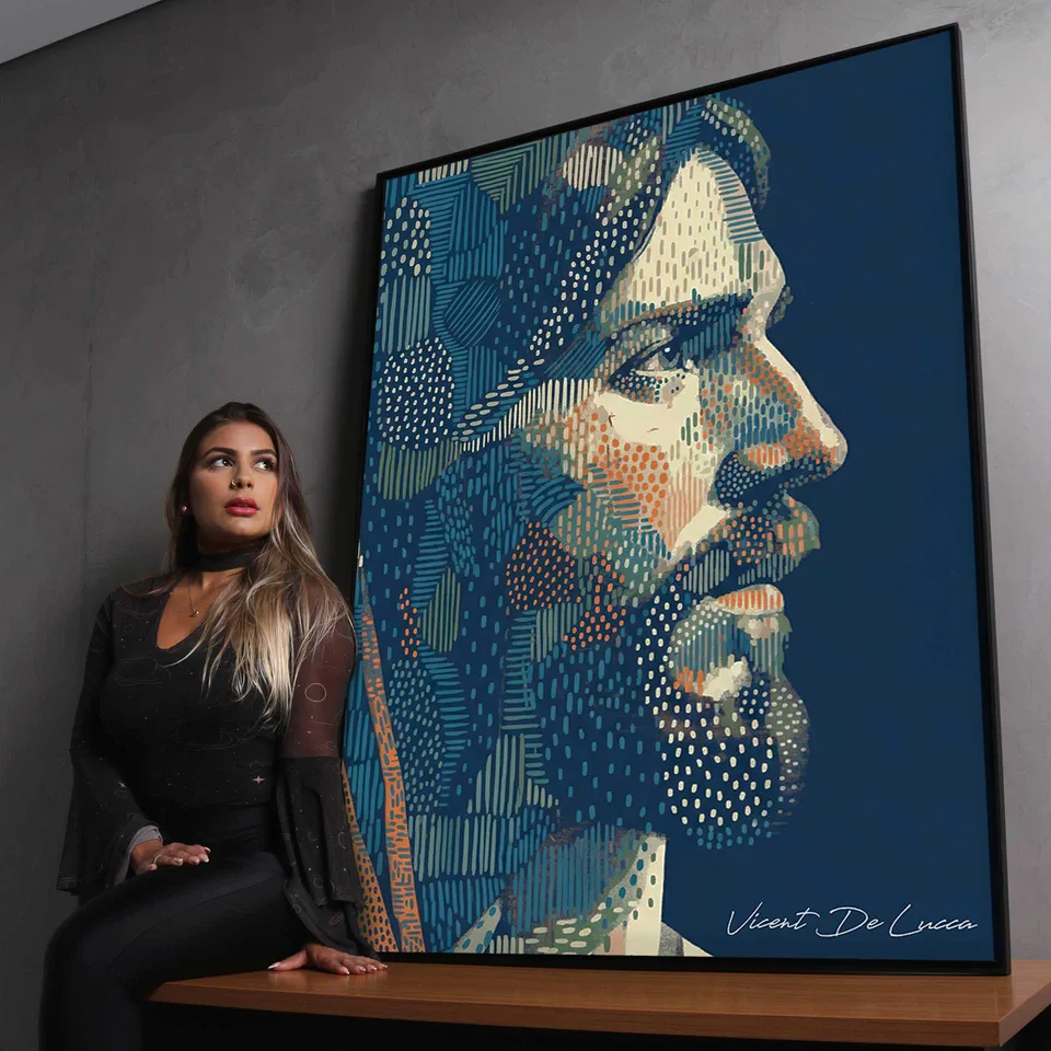Quadro Cristo em Pontilhart, de Vicent de Lucca — foto 6