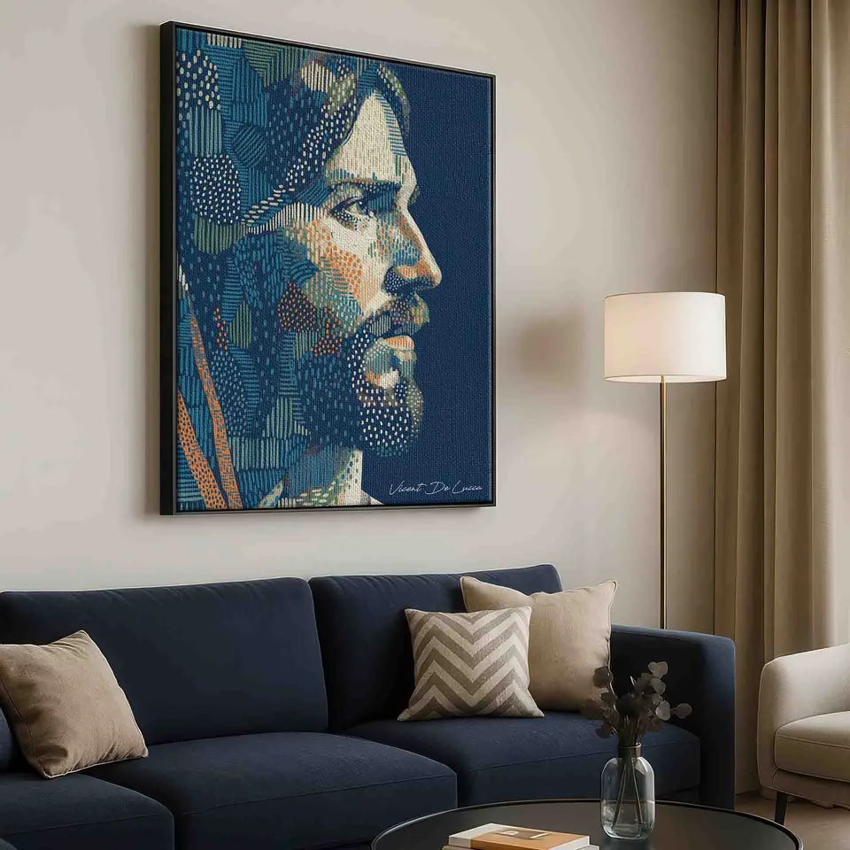 Quadro Cristo em Pontilhart, de Vicent de Lucca — foto 7