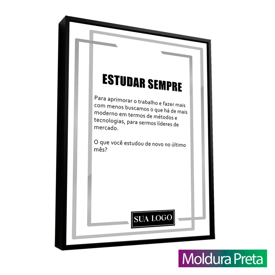 Quadro Cultura da Empresa - Estudar Sempre