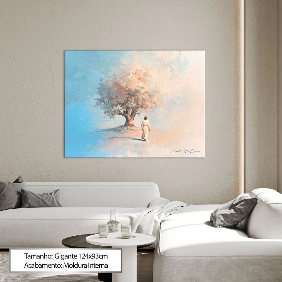 Quadro Jesus e a Árvore de Fé - Coleção Minimalista — foto 8