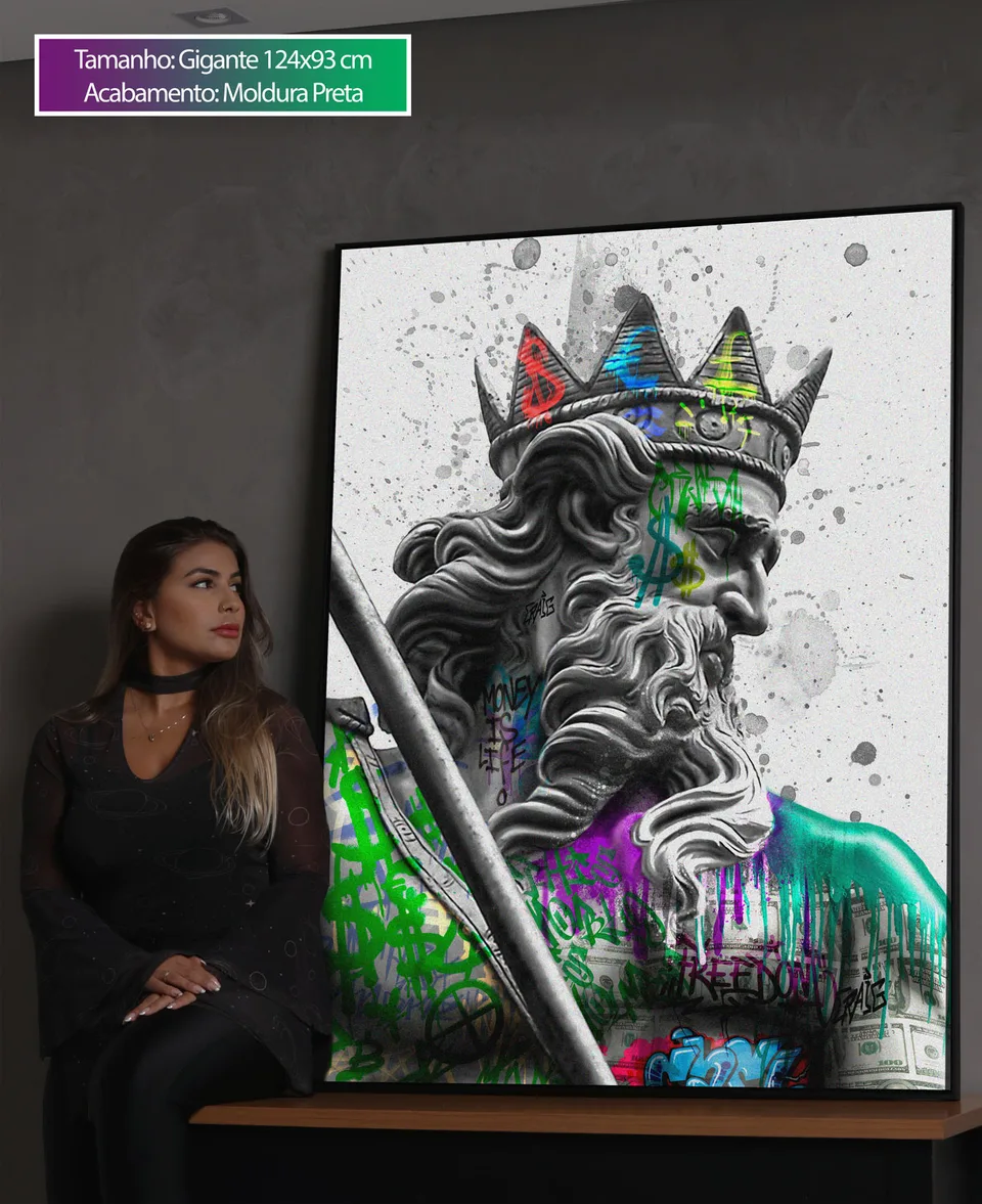Quadro decorativo Poseidon Grafite Craig