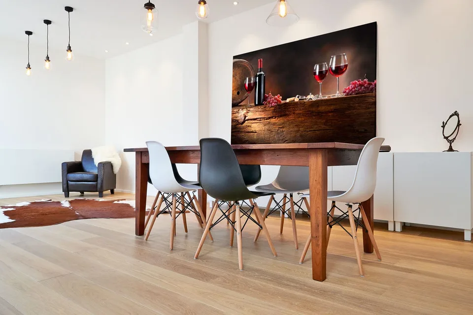Quadro Mesa de Vinho — Moldura Interna, Médio 64x48