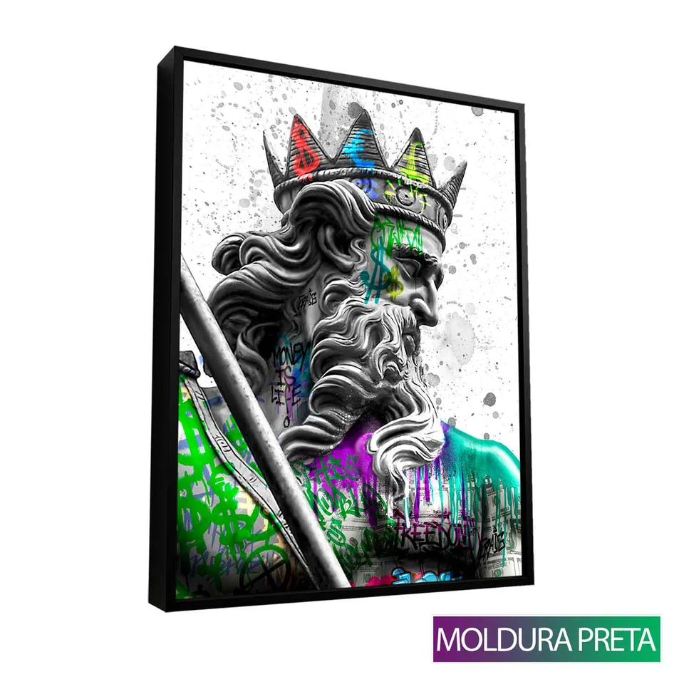 Quadro decorativo Poseidon Grafite Craig