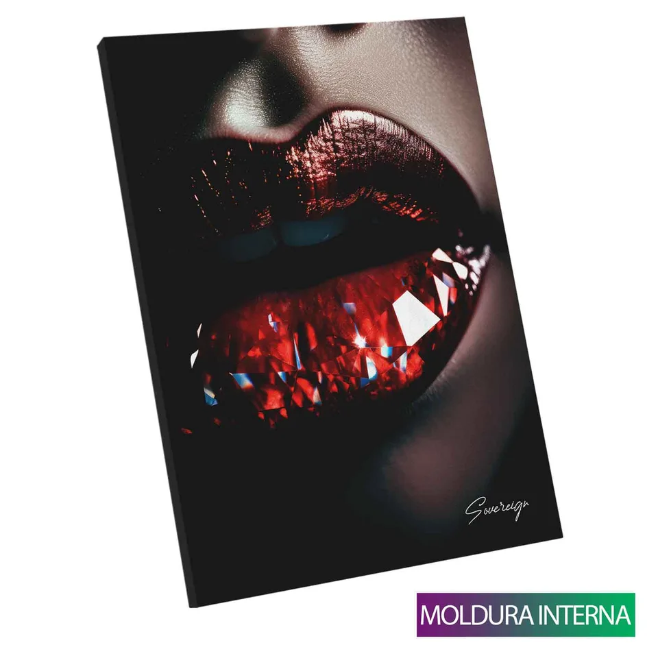 Quadro decorativo Boca de Cristal