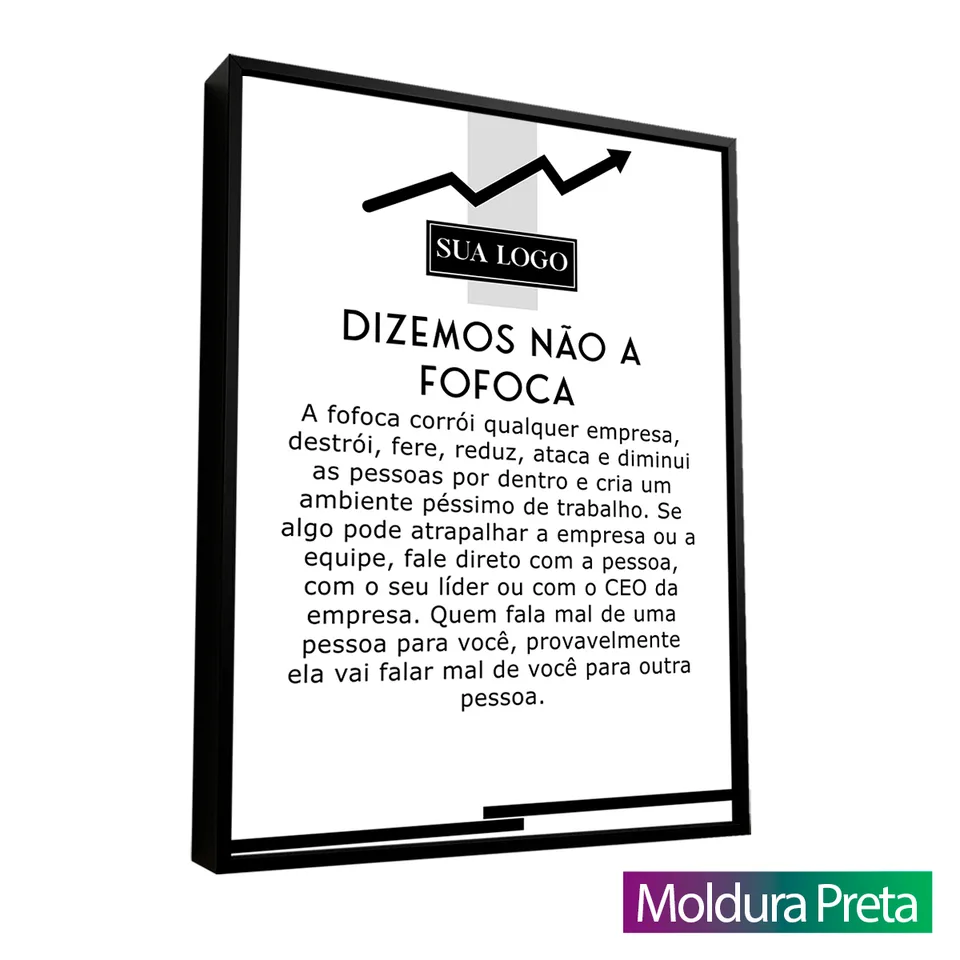 DIZEMOS NÃO A FOFOCA 1 – Mockup Mold Preta