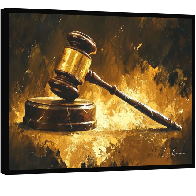 Quadro Martelo do Direito - Escritório de Advocacia | QuadrosDecorativos.com