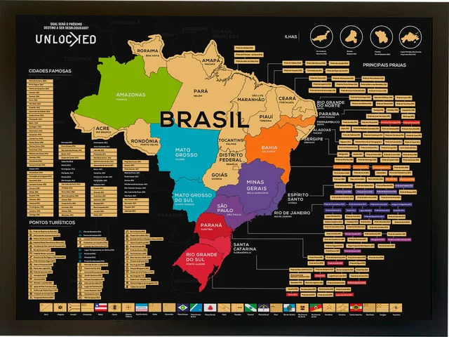 Mapa do Brasil de Raspar