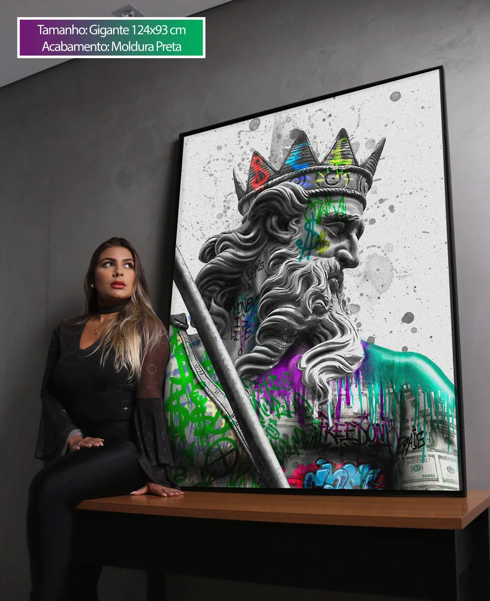 Quadro decorativo Poseidon Grafite Craig