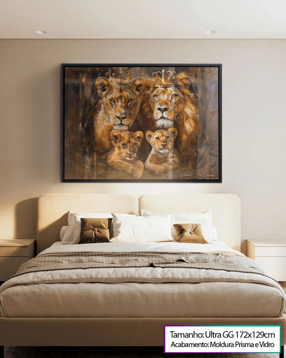 Quadro Família de Leões Imperiais — foto 5