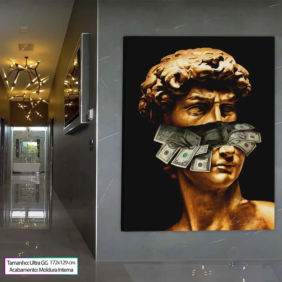 Quadro David Money com moldura interna
