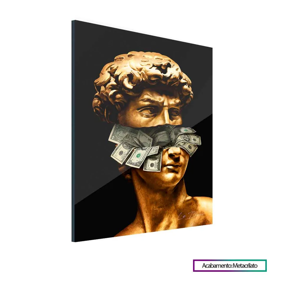Quadro David Money com acabamento em metacrilato