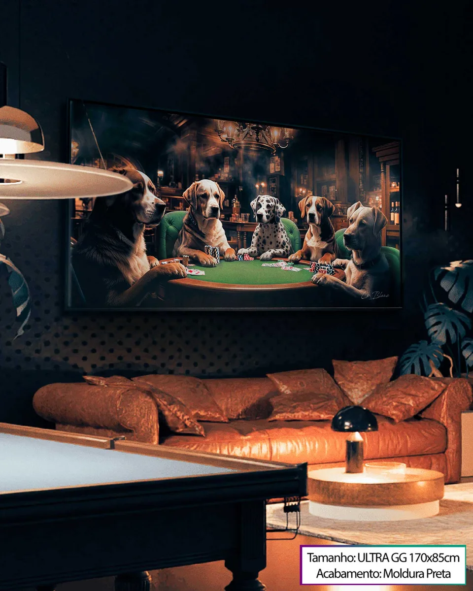 Quadro-Mesa-de-Poker-dos-Cachorros