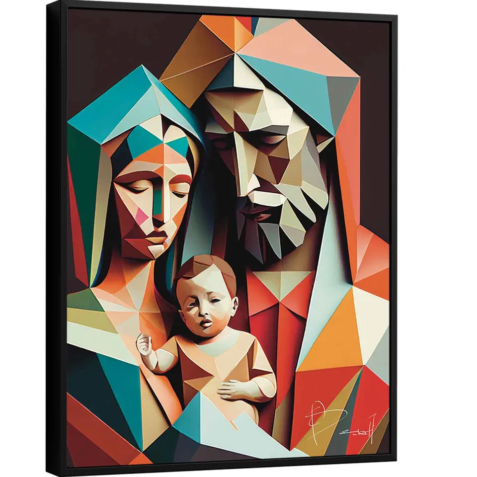 Quadro Família Divina Geométrica