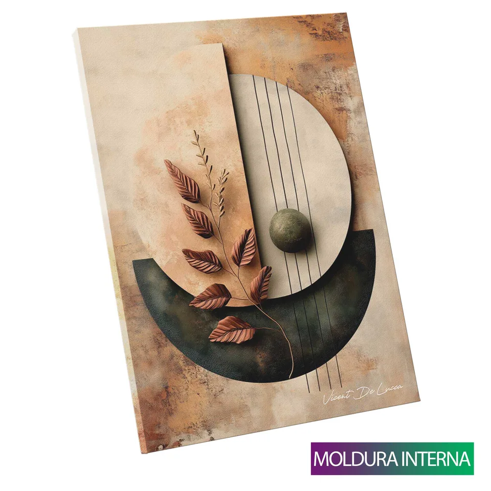 Quadro Boho Outono — Moldura Interna, Médio 64x48