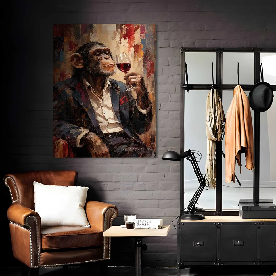 Quadro Macaco e o Vinho — foto 4