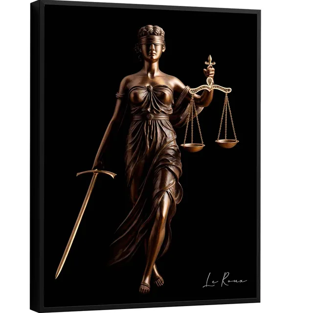 Quadro Deusa Themis de Cobre - Escritório de Advocacia | QuadrosDecorativos.com