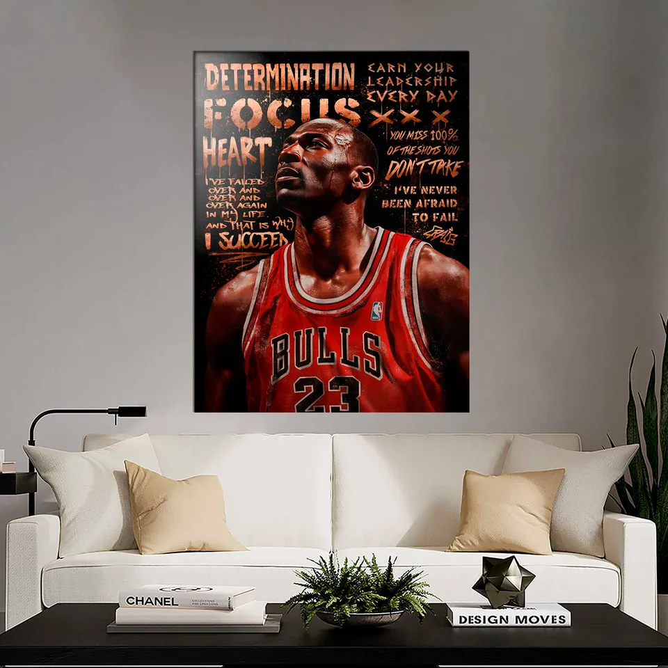 7077-Quadro Michael-Jordan-Grafite-CRAIG