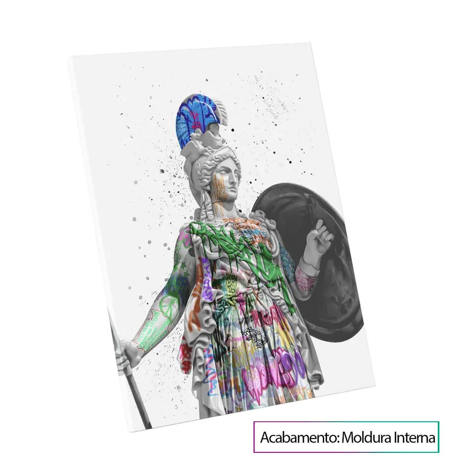 Quadros decorativos Deusa Athena Grafite CRAIG