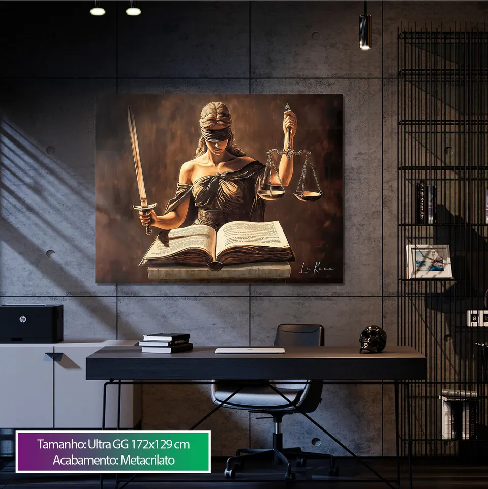 Quadro Deusa Themis e as Escrituras da Lei, de Le Roux — foto 2